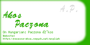 akos paczona business card